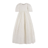 ELOISA FLOWER EYELET 3/4 SLEEVE GOWN